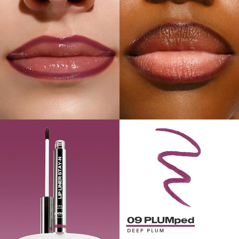 LIP LINER STAY-N - Peel-Off Lip Liner Stain - All Day & Night Lipliner with Hyaluronic Acid & Vitamin E - Long Lasting Formula - 0.12 Fl Oz / 3.5 Ml