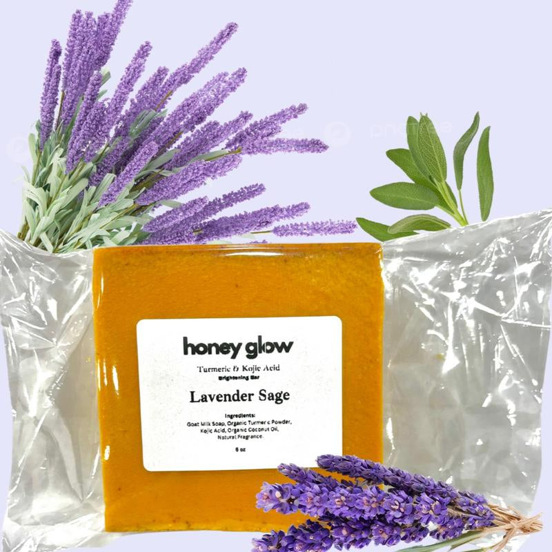 Honey Glow Lemon Turmeric & Kojic Acid Brightening Soap, Dark Spot Remover