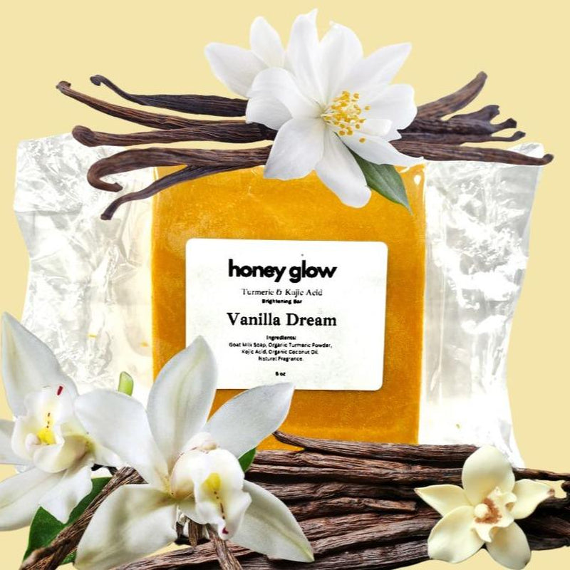 Honey Glow Lemon Turmeric & Kojic Acid Brightening Soap, Dark Spot Remover