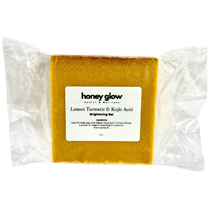 Honey Glow Lemon Turmeric & Kojic Acid Brightening Soap, Dark Spot Remover