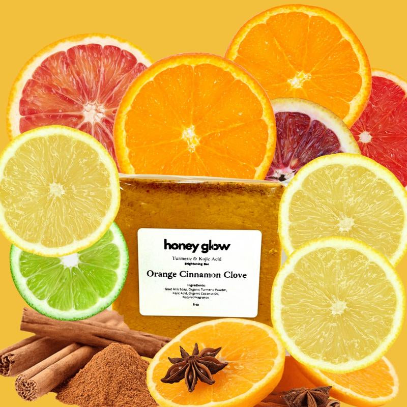 Honey Glow Lemon Turmeric & Kojic Acid Brightening Soap, Dark Spot Remover