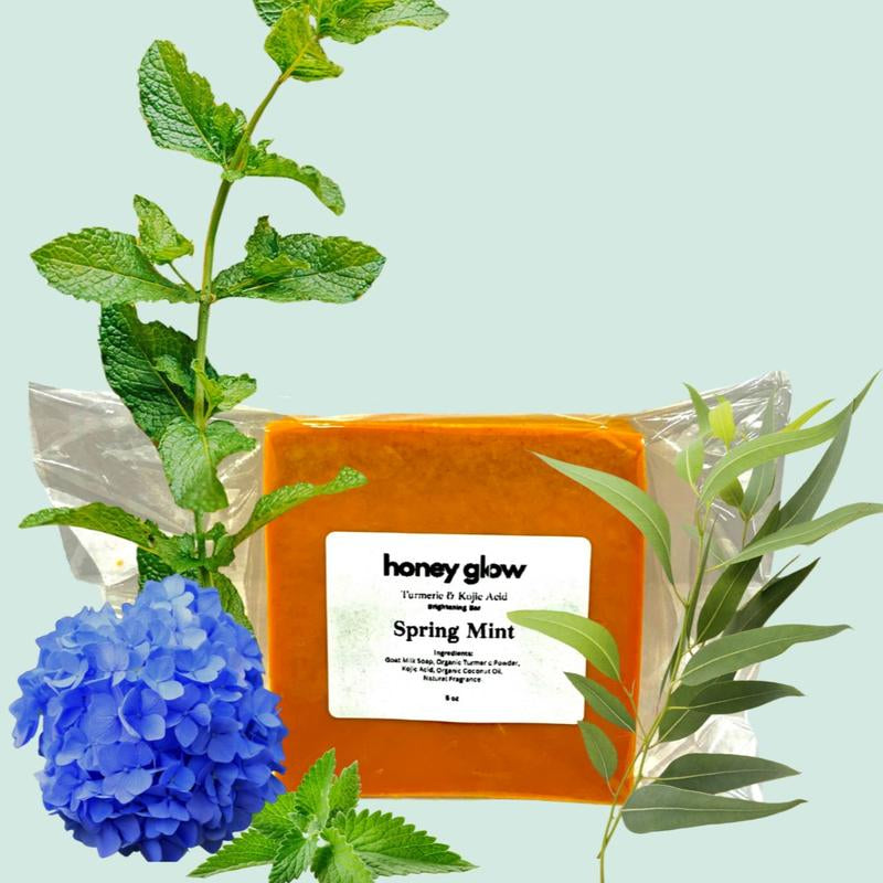 Honey Glow Lemon Turmeric & Kojic Acid Brightening Soap, Dark Spot Remover