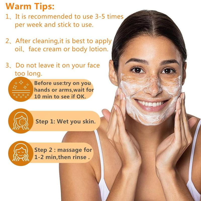 Lemon Turmeric & Kojic Acid Soap Bar, Summer Face & Body Wash for Men & Women, Daily Skincare Cleanser Sets with Soap Saver Bags