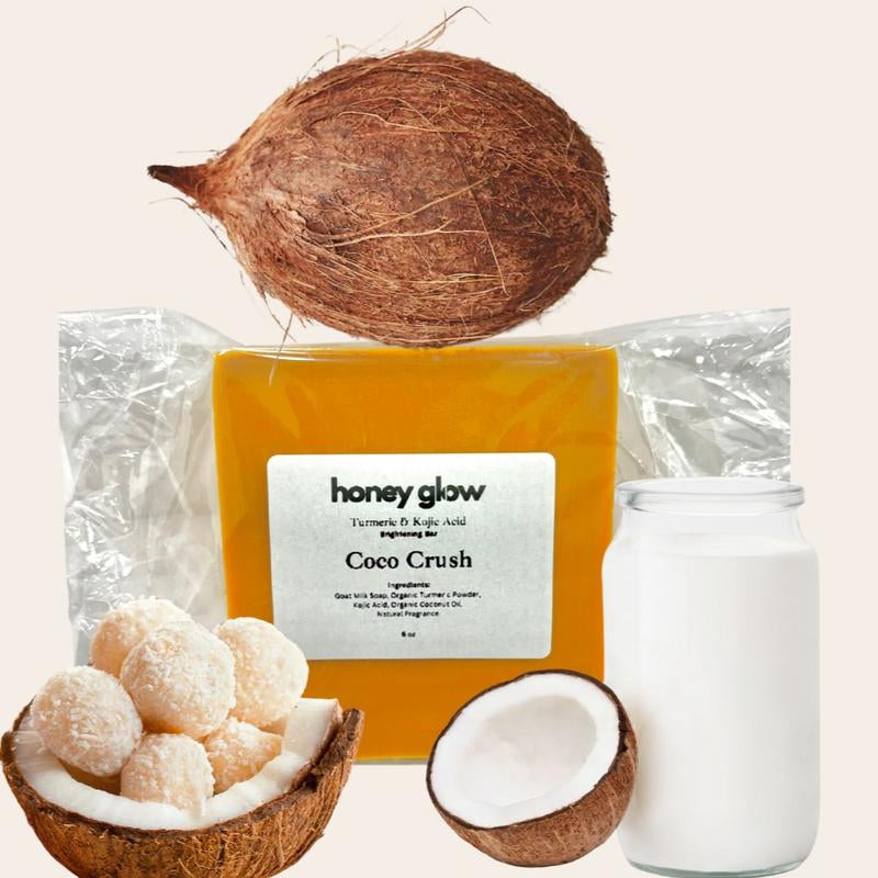 Honey Glow Lemon Turmeric & Kojic Acid Brightening Soap, Dark Spot Remover