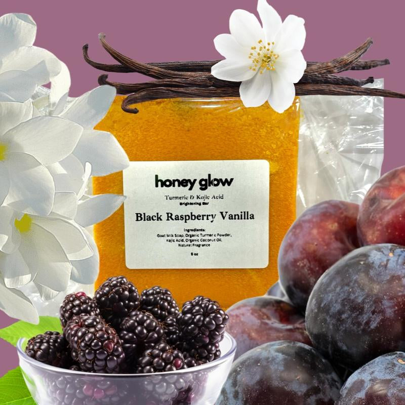 Honey Glow Lemon Turmeric & Kojic Acid Brightening Soap, Dark Spot Remover