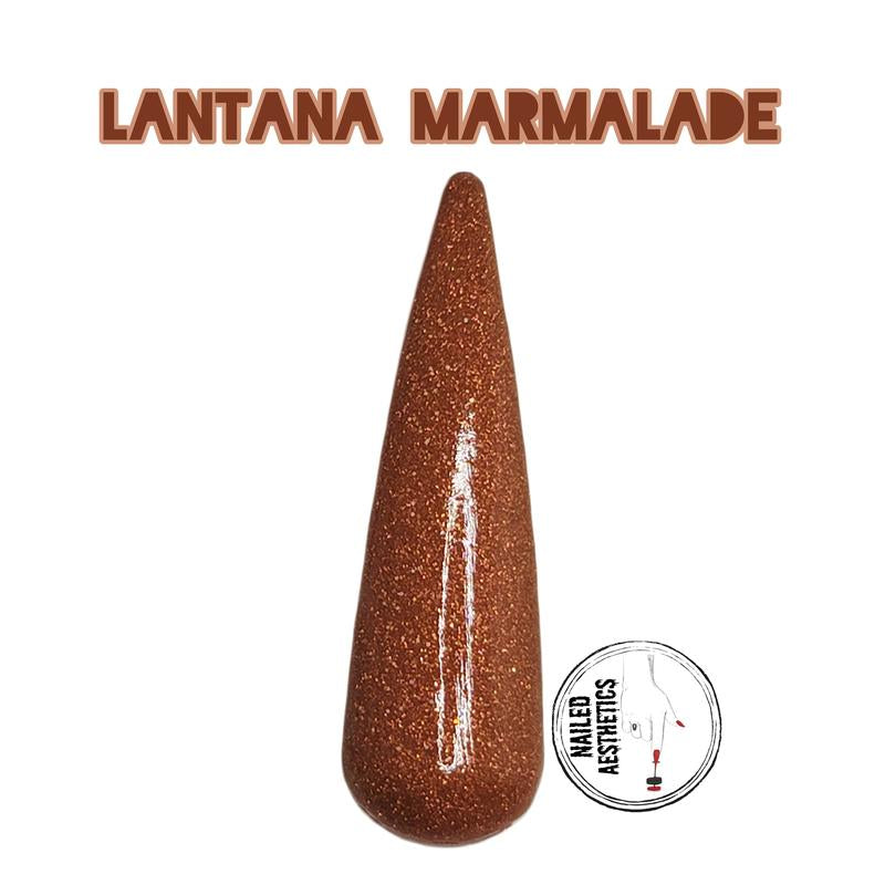 Lantana Marmalade | Red Gold Nail Dip Powder for Acrylic Nails, Shimmery Acrylic Powder for Nail Art