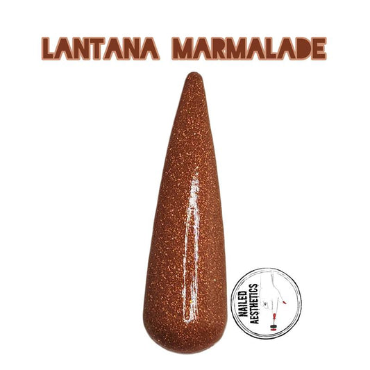 Lantana Marmalade | Red Gold Nail Dip Powder for Acrylic Nails, Shimmery Acrylic Powder for Nail Art