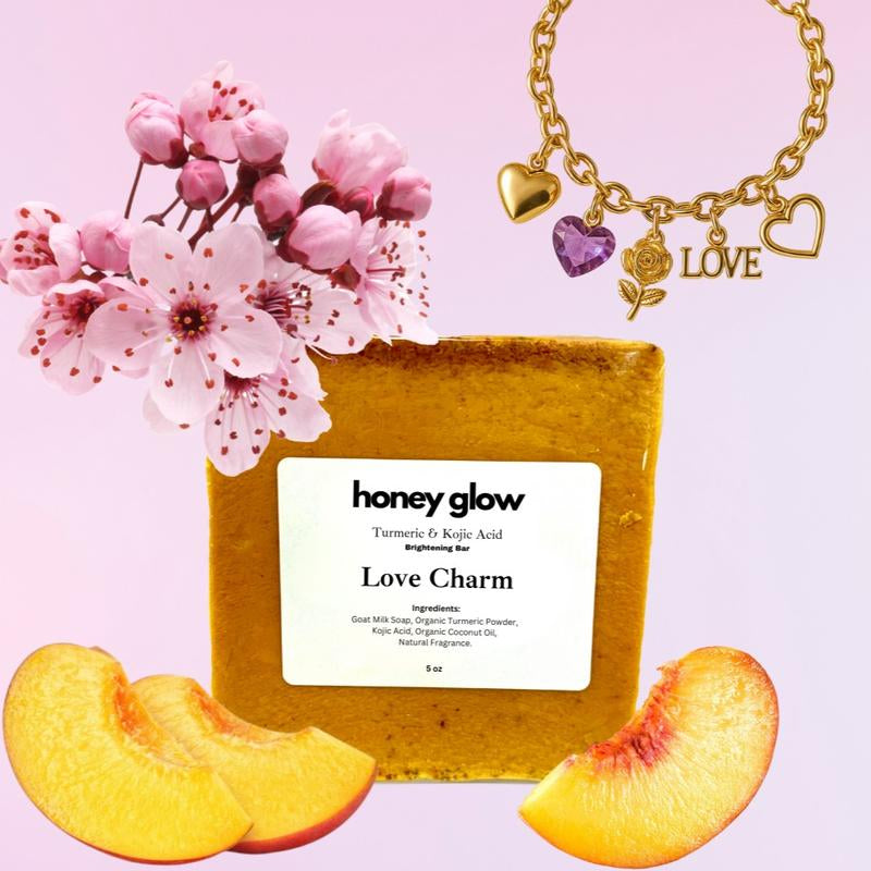 Honey Glow Lemon Turmeric & Kojic Acid Brightening Soap, Dark Spot Remover